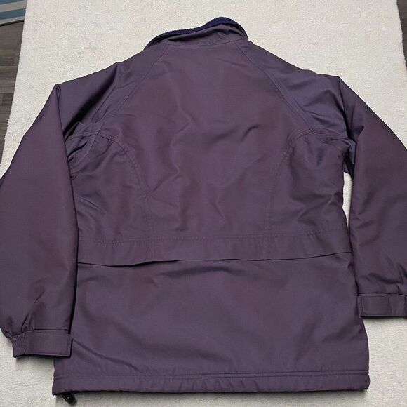 Vintage LL Bean Nylon Jacket Women's Small Purple Fleece Line Deep Pile Ski - Picture 11 of 12